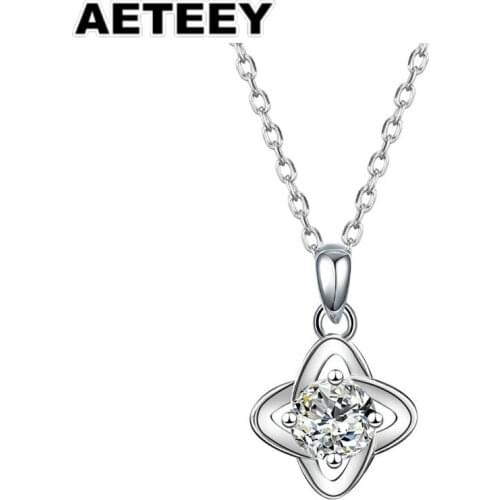 Серебряные ожерелья AETEEY China At AliExpress