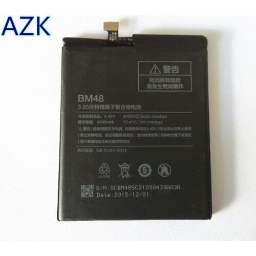 AZK Best Quality 3.85V 4000mAh BM48 For Xiaomi Note 2 Battery