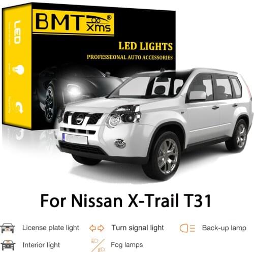 BMTxms Canbus For Nissan X-Trail XTrail T31 2007-2013 Car LED Exterior Interior Parking Turn Signal Reverse Brake Light Fog Lamp