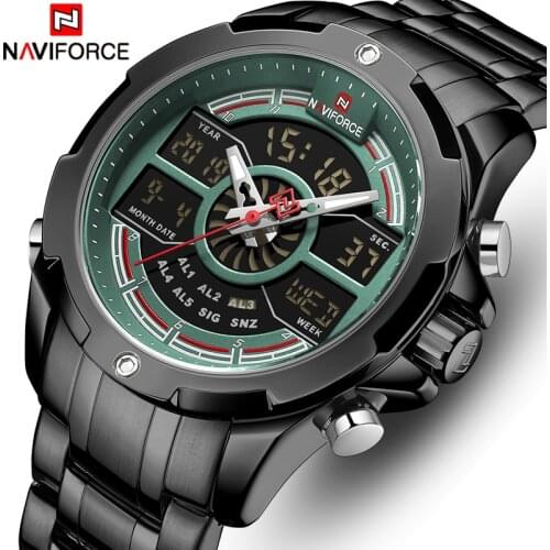 Men Watches Top Brand NAVIFORCE Fashion Luxury Quartz Watch Mens Military Sports Wristwatch LCD Analog Clock Relogio Masculino