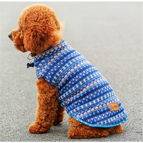 Reversible Dog Clothes Winter Dog Coat Jacket Chihuahua Poodle Pomeranian Welsh Corgi Golden Retriever Clothing Big Dog Outfit