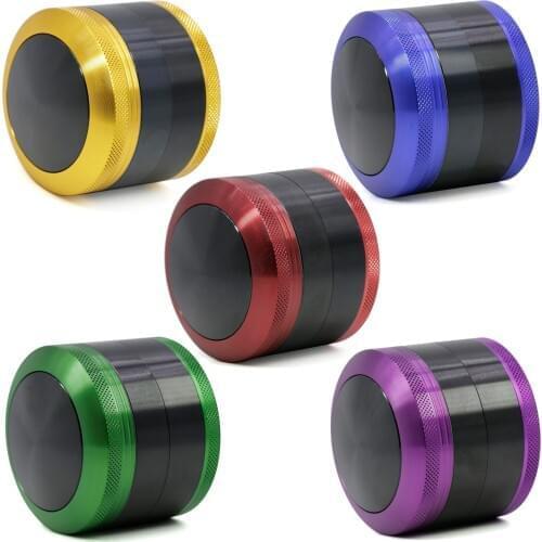 Hot Selling Diameter 63MM 4-layer Aluminum Alloy Herb Grinder Smoke Pipe Tobacco Mill Smoke Spice Muller Hookah Pipe Wholesale