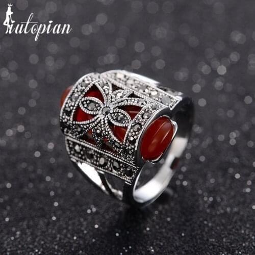 Iutopian Brand Medieval Style Vintage Retro Peacock Rings Anels For Women Bohemia Anti Allergy Wholesale #AA1921