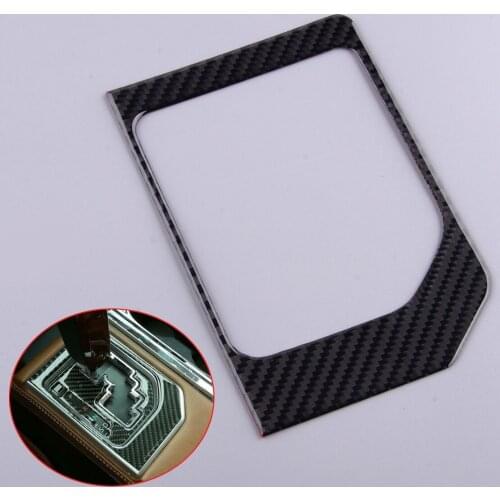 Carbon Fiber Gear Shift Box Panel Cover Trim Frame Fit for Toyota Tundra 2014 2015 2016 2017 2018 2019-2021 Left Hand Drive Only