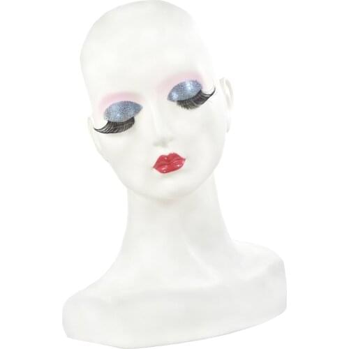 PVC Mannequin Head Model Hat Cap Wig Sunglasses Display Stand Rack