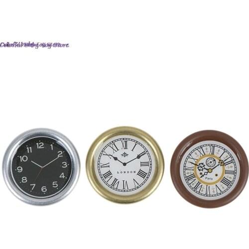 1:12 Scale Resin Dollhouse Miniature Wall Clock Play Home Decor Accessories Toy Pretend Play Furniture Toy Doll House Miniaturas