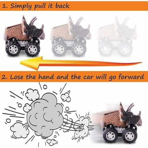 Dinosaur Pull Back Car Model Childrens Toy Dinosaur Back Toy Action Car Toys For Boy Tyrannosaurus Pull Car Gifts Childr F U7X0