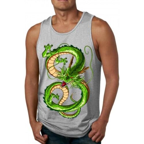 Chinese Style Dragon Printed O-Neck Half Sleeve Harajuku Mens Clothing Underwear Tops Tees High Quality Tank Tops