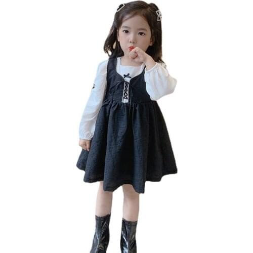 New autumn Korean childrens princess dress, middle and small childrens skirt, girls dress, autumn princess style