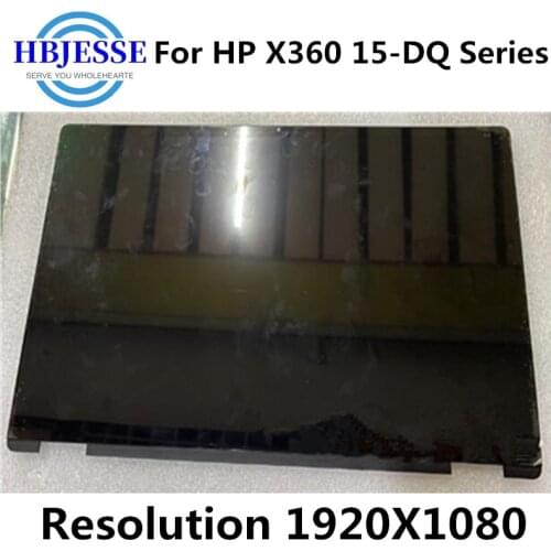 Original For HP ENVY x360 15-DQ 15-dq 15.6"IPS FHD LCD LED Touch Screen Assembly 30pin 1920*1080 digitizer panel with frame