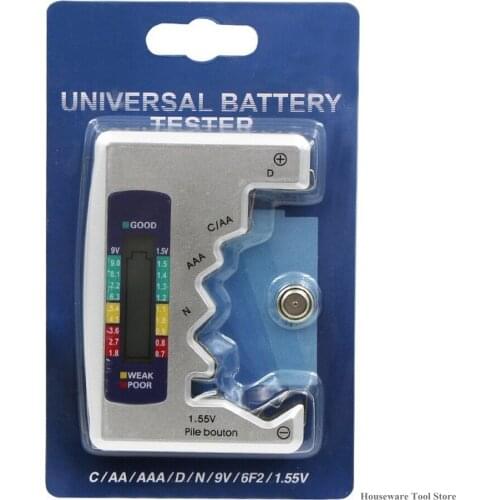 Portable Universal Digital Battery Tester Tool Power Checker Test AA/AAA/C/D/9V