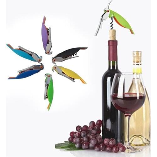 Practical Parrot Bottle Opener Whit Hippocampal Knife Stainless Steel Corkscrew For Cans Jars Red Wine Beer Bottles Bar Tools