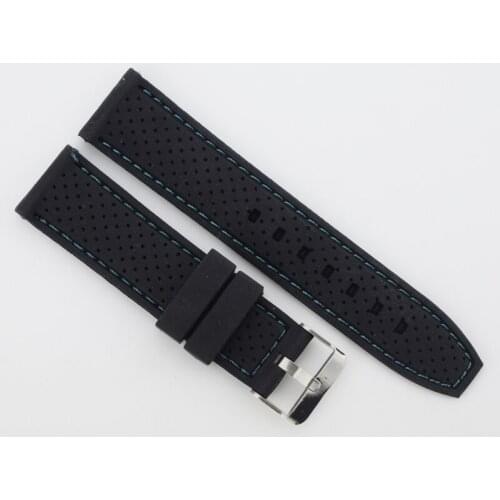Watchband Men Boys Silicone Rubber Watch Strap Bands Waterproof 22mm 24mm Watches Belt