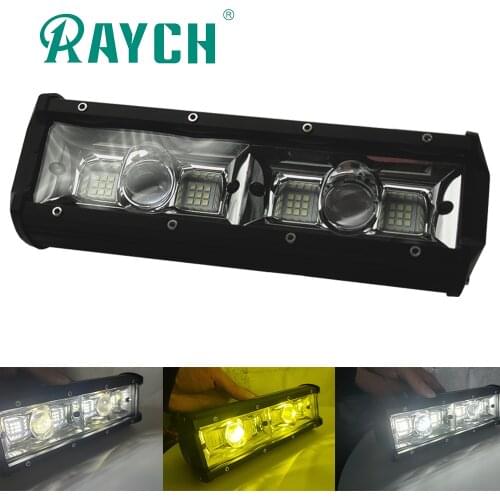 Raych 9.3 inch 168W Auto LED Work Light Bar White Amber Combo Beam DC12V-24V For Off-road ATV SUV 4WD Flood Beam Spot Beam