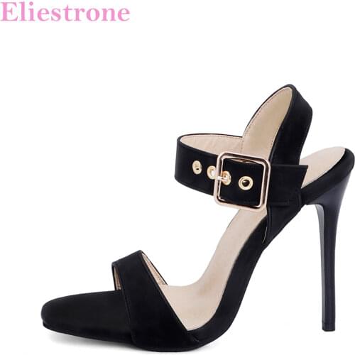 2021 Brand New Comfortable Black Apricot Women Slingback Sandals High Heels Office Lady Shoes Plus Big Small Size 12 30 43 45 48