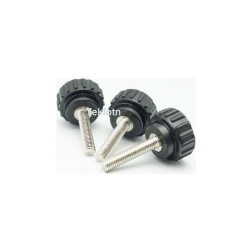 TF01005 -- Bakelite Black Knurled Grip Knob M6 /M5