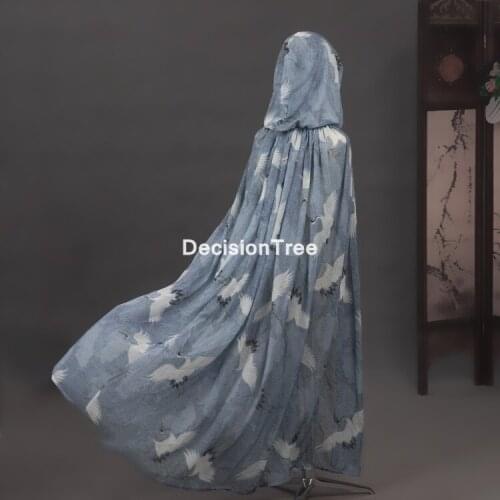 2021 chinese traditional hanfu coat folk dance dress hanfu cloak women girls vintage retro chiffon fairy cosplay princess suits