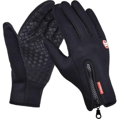 Winter Ski Mens Gloves Women Fashion Black Cycling Warm Windproof Waterproof Touch Screen Gloves Ladies Non-Slip Riding Gloves