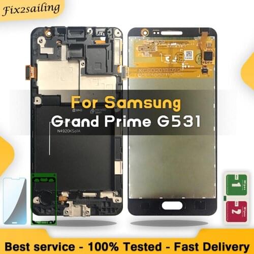 100%Tested LCD Screen For Samsung Galaxy Grand Prime G531H G531F G531 G531FZ LCD Display Touch Screen Digitizer With Frame