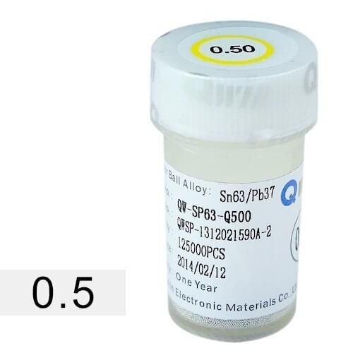 125k/bottle 0.5mm lead solder balls for BGA stencil