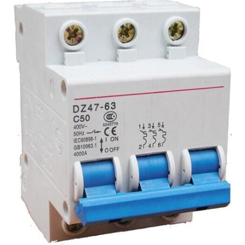 1P 2P 3P 4P Circuit Breaker 1A-63A Miniature Circuit Breaker DZ47-63 MCB C45 Disyuntor