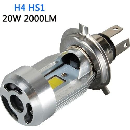 20W H4 HS1 2000LM LED Motorcycle DC12V Motorbike Headlight Headlamp Motor Bike Fog Lamp Bulb Light High low Driving White Yellow