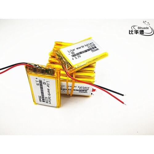 2019 The new quality 2pcs/lot 3.7V,550mAH,612338 Polymer lithium ion / Li-ion battery for automobile data recorder,GPS,mp3,mp4