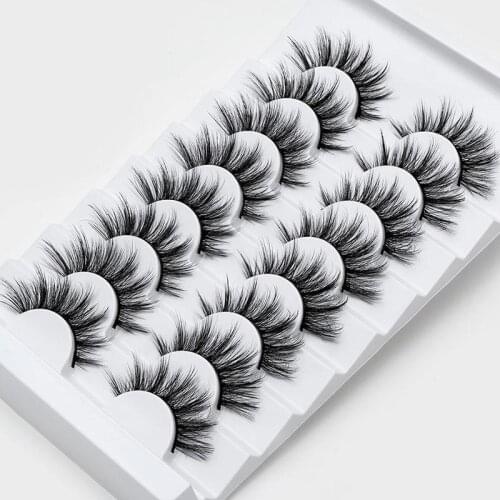 SEXYSHEEP 4/8 pairs 3D Mink Lashes Natural False Eyelashes Dramatic Volume Fake Lashes Makeup Eyelash Extension Silk Eyelashes