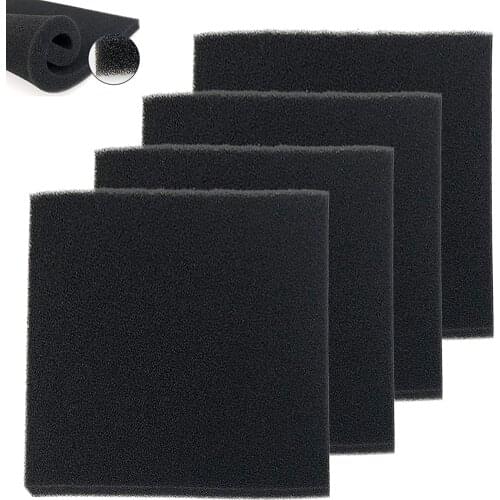 4Pcs Aquarium Sponge Filter Foam Pads, 10x10x0.79'' Bio Filter Media Foam Sponges, Pond Filter Fish Tank Filters Accessories