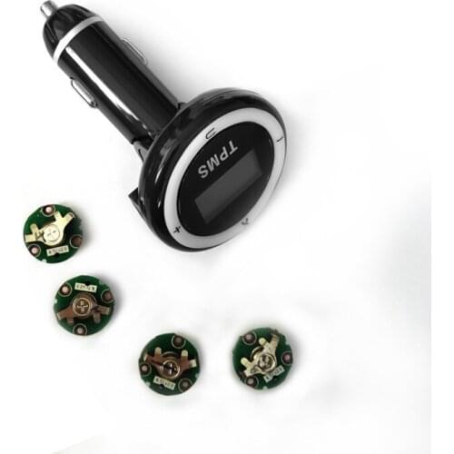 4pc Universal plug-in cigarette lighter internal and external TPMS tire pressure wireless tire pressure monitor