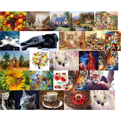 A2284 Raccoon Counted Cross Stitch 11CT 14CT 18CT 22CT 25CT 28CT Cross Stitch Kits Embroidery Needlework Sets Flower Mandala