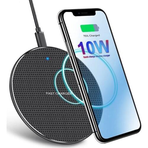 10W Fast Wireless Charger for iPhone12 12Pro Max 11 11Pro X XSMAX XR 8 7 Plus for Samsung Huawei Xiaomi Wireless Charging Pads