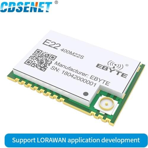 SX1262 SX1268 RF Wireless Module LoRaTM Modulation GFSK SMD CDSENET E22-400M22S SPI 22dBm 7km IPEX/Stamp Hole