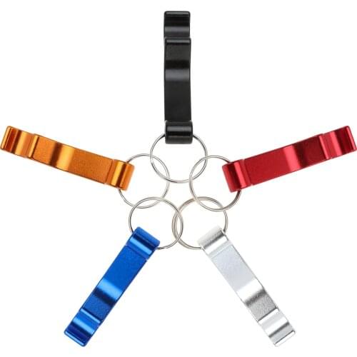 Senzeal Aluminum Alloy Bottle Opener Keychain Pocket Beer Bottle Openers Personalized Gift Custom Accessories for Kitchen Party