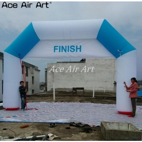 Cheap small Inflatable finish line/ start line gantry with changble hanging banners for sport game event