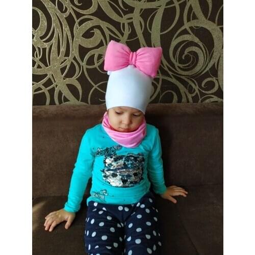 Kids childrens Hat infant Baby Hat Girl bow Butterfly Knot Melamed Cap cotton Beanie Collar Scarf set hat for girls baby