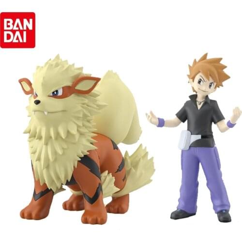 Bandai Genuine PB Limited Anime Pokemon Scale World GREEN&WINDE Blue Oak Arcanine Action Figure Collection Model Toys Kids Gifts