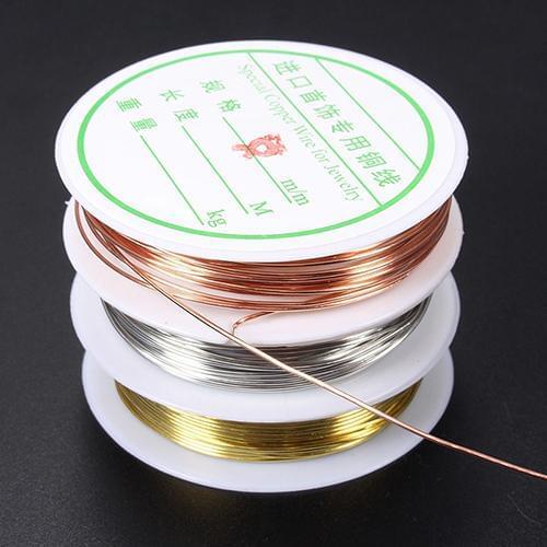Hot 0.3/0.4/0.6/0.8mm Plated Copper Wire Beads Jewelry Making Accessories DIY Craft