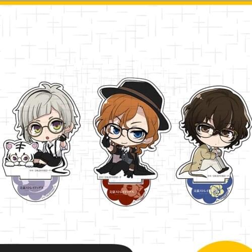 Anime Bungo Stray Dogs Dazai Osamu Nakajima Atsushi Acrylic Stand Figure Display Model Plate Tabletop Decor Ornaments Cosplay