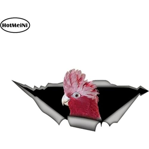 HotMeiNi 15cm x 6cm Galah Cockatoo Car Sticker Funny Parrot Decal Waterproof Car Styling Bird Stickers Decoration