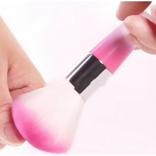 Round Nail Brush Nail Paint Gel Dust Cleaning Brushes Soft Nail Art Decoration Manicure Salon Tools