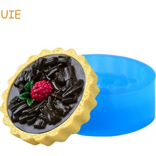 GYL510U 42.8mm Round Cake with Berry Silicone Mold - Fondant Cake Decorating Tools, Chocolate, Cookie Biscuit, Candy, Resin Clay
