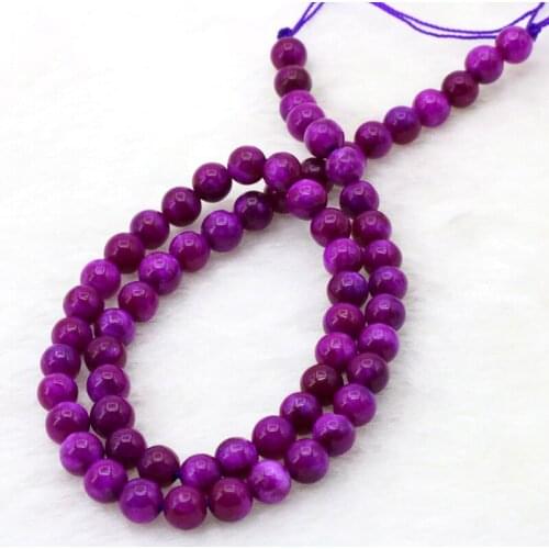 Sugilite round chalcedony 6mm loose beads 15" DIY stone can be used to make bracelets necklace women jewelry