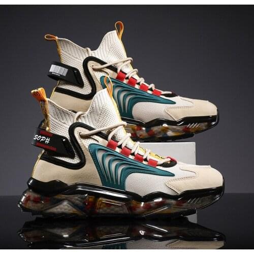 Men Sneakers Fashion Classic Spring Breathable Running Shoes for Men Graffiti Sport Shoes High-top Mesh Walking Jogging Shoes 46