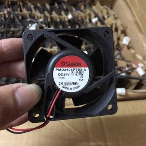 Original SUNON PMD2406PTBX-A DC 24V 4.7W 6025 60x60x25MM 6cm 2-Lines High Current Cooling Fan