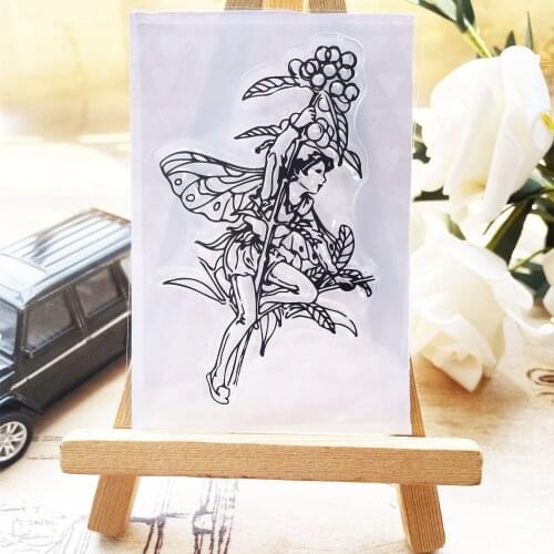9*6CM Boyfriend Fairy Transparent Clear Stamps / Silicone Seals Roller Stamp For DIY Scrapbooking Photo Album/Card Making