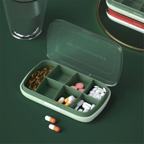 7Grid Transparent Weekly Candy Pill Case Medicine Tablet Dispenser Organizer Pill Box Splitters Pill Storage Organizer Container