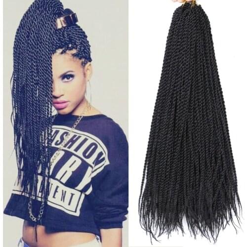 Mtmei Hair Ombre Braiding Hair Extensions 14" 18" 22" 30Strands/Pack Senegalese Twist Hair Black Brown Synthetic Crochet Braids