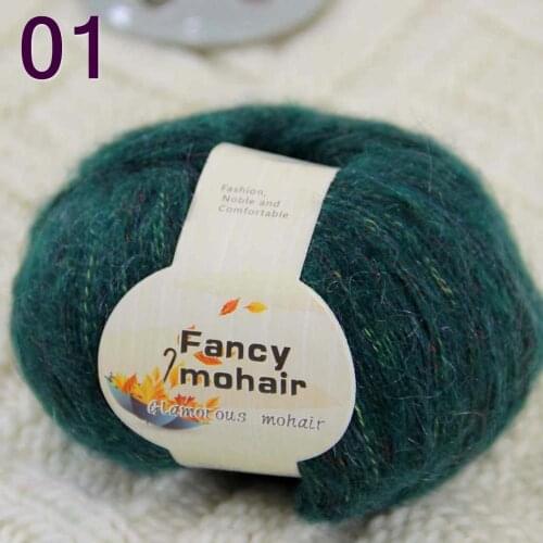 Sale New Soft 1Skeins50g Wrap Shawls Hand Knitting Wool Yarn Womens Cashmere Shawls and Wraps Rainbow Dark Green 823-01