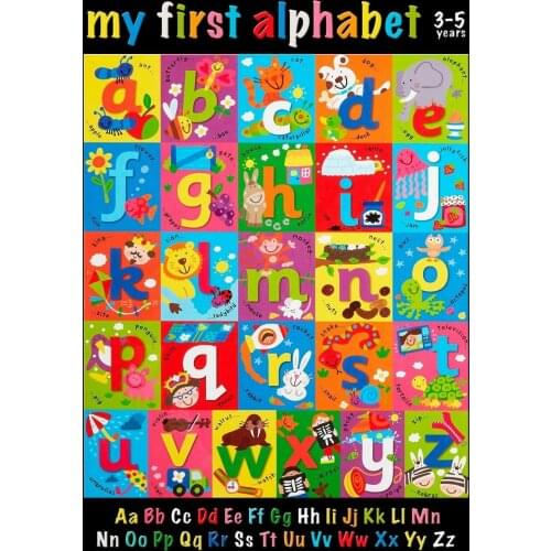 Education - Alphabet Kids Learning English Teaching Art Film Print Silk Poster Home Wall Decor 24x36inch